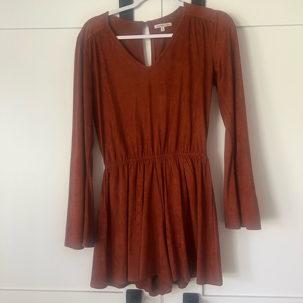 Rust Long Sleeve Romper